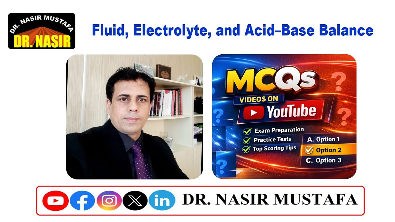 💧  Mcqs on Fluid, Electrolyte, and Acid–Base Balance 📚