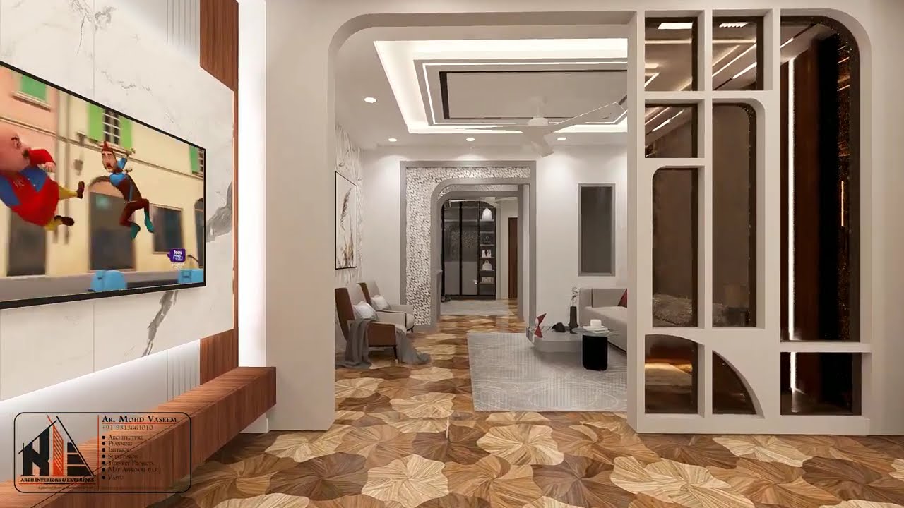 Experience the beauty of interior design in 3D ✨ #3DWalkthrough #interiordesign