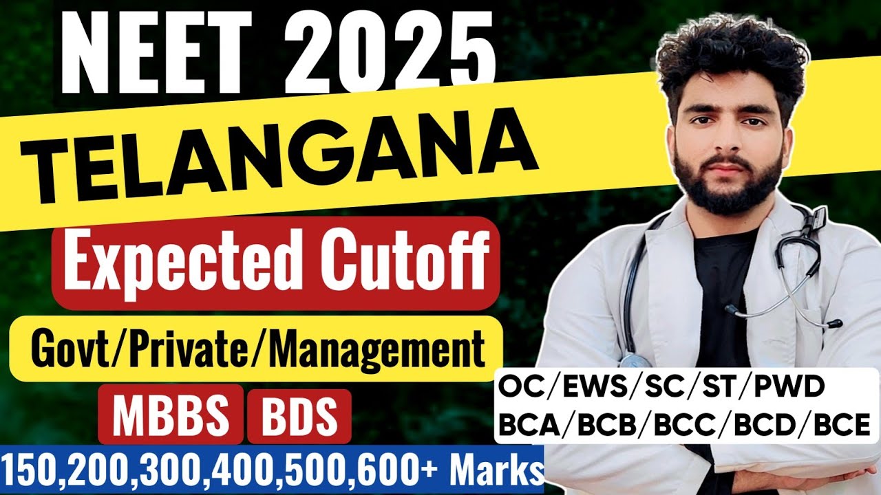 Neet 2025 Expected Cutoff Telangana Category Wise Govt & Private Colleges| Fee Structure Seat Matrix