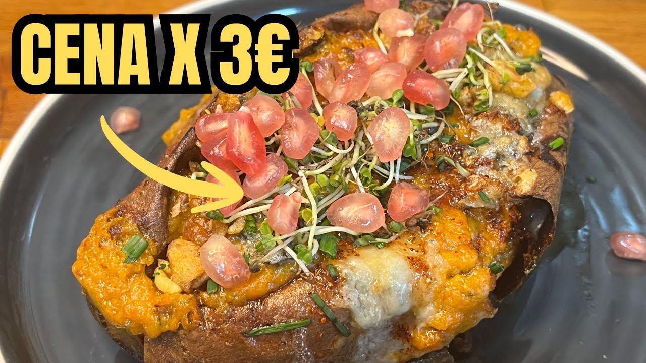 CENA DE LUJO por 3€ 💸: Volcanes de Boniato y Gorgonzola (El Truco de la Piel Crujiente) 🌋
