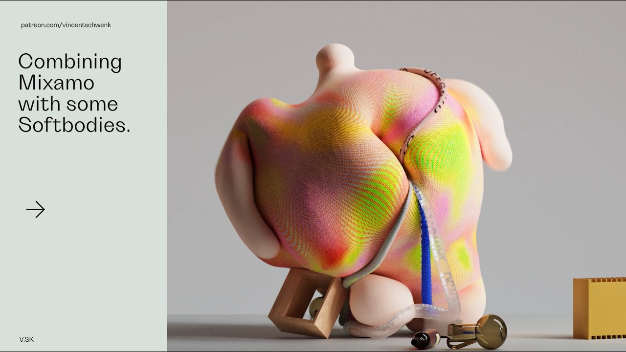 Mixamo meets C4D Softbody (plus Rizom UV)