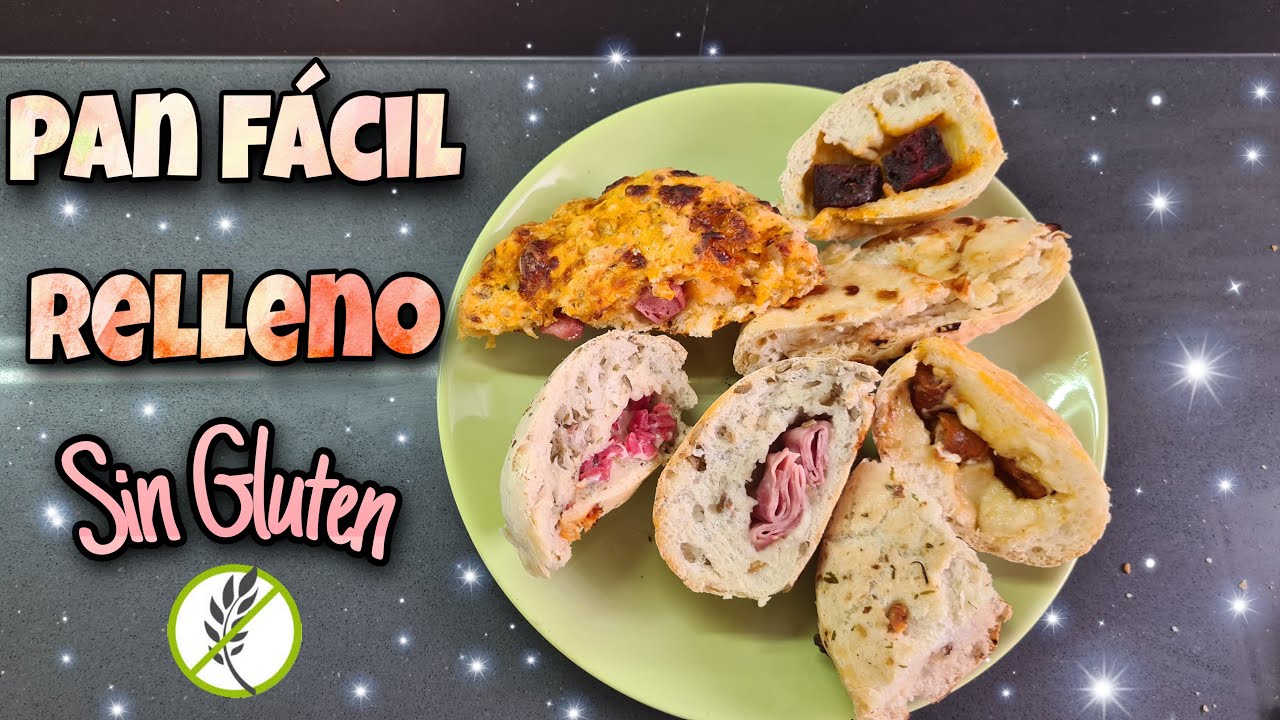 Pan fácil sin gluten | PAN RELLENO| pan para celíacos sin gluten fácil y rápido | pan sin tacc