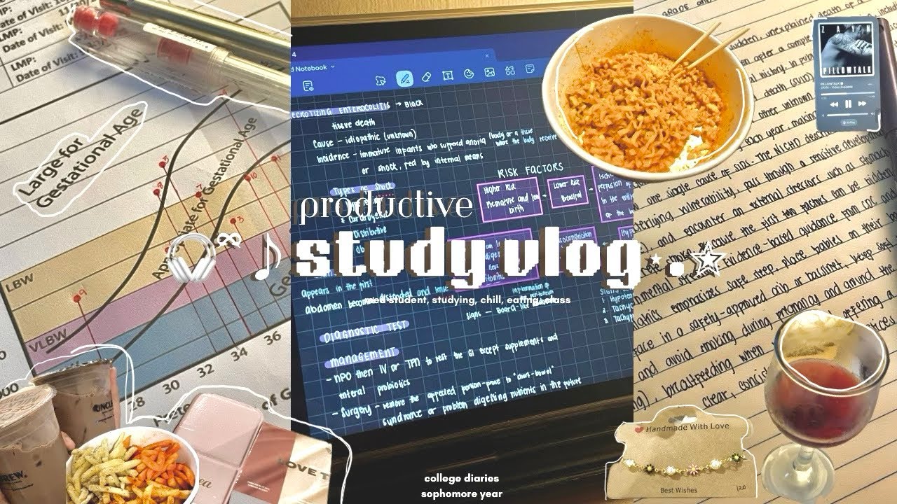 study vlog: nursing student, studying, eating, chill