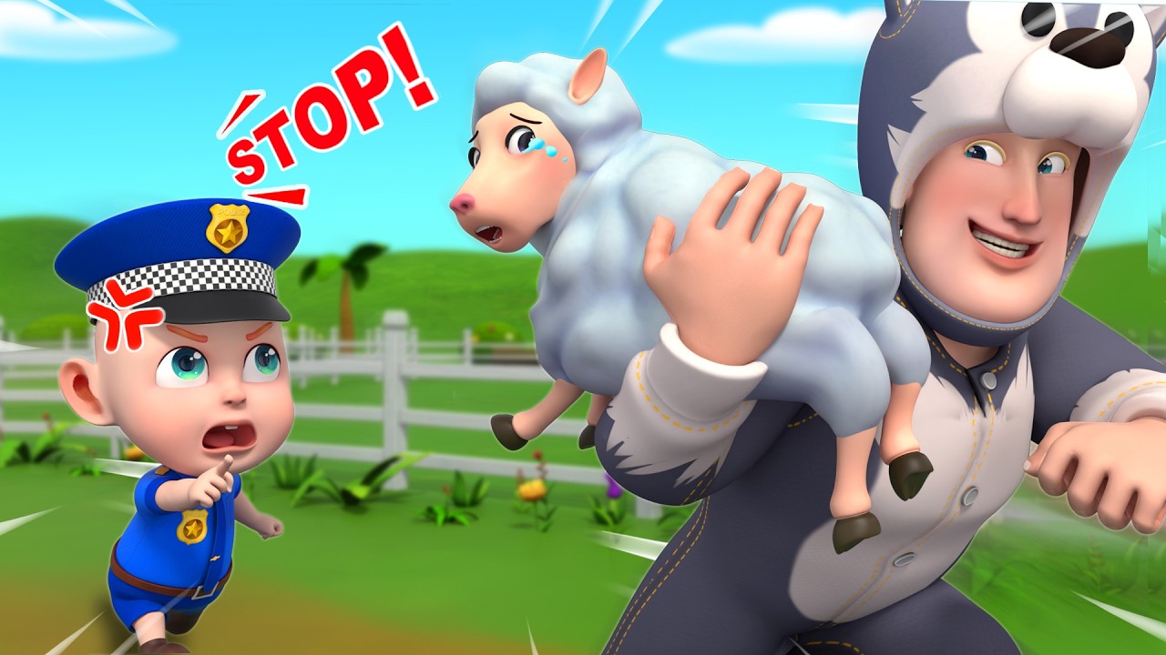 Thief in the Farm! 🐺😱 | Police Officer Saves the Day 👮&zwj;♂️ | Kids Song | Rosoo Nursery Rhymes