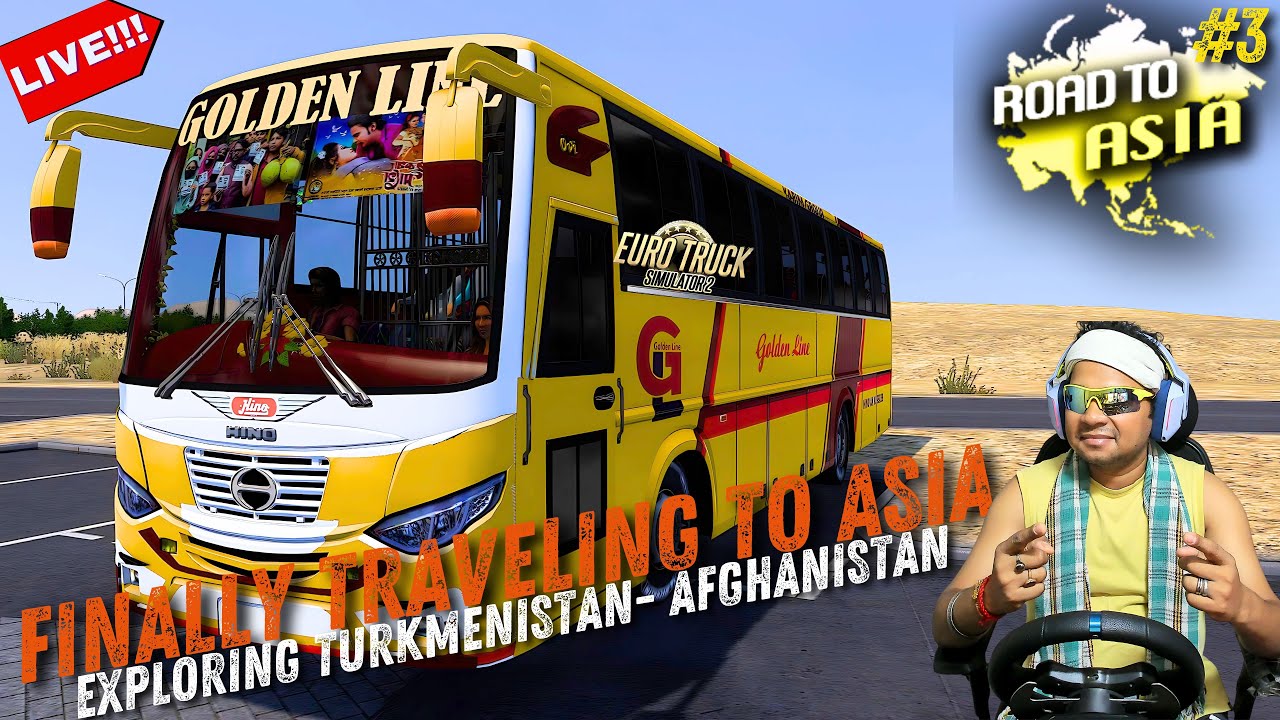 Desert Roads & Dangerous Turns! Golden Line Bus | ETS2 Road to Asia #3 LIVE