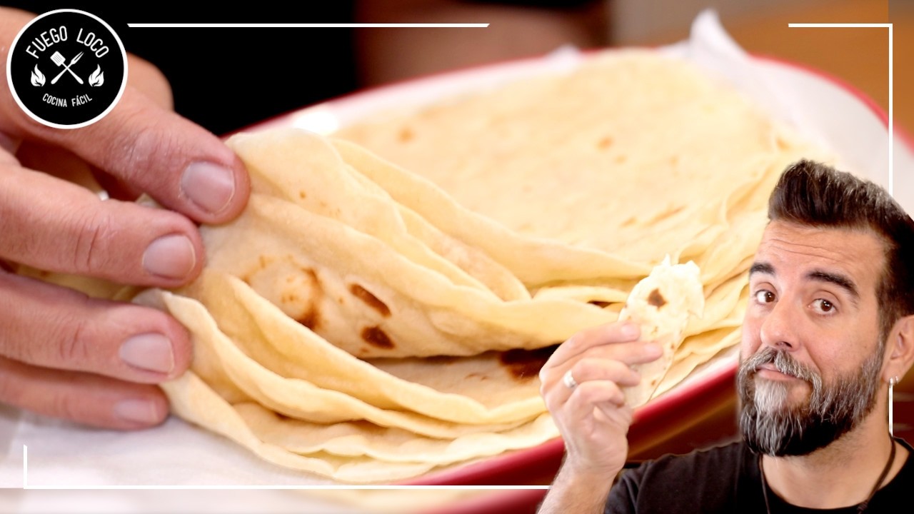 TORTILLAS de HARINA (en TAZAS) para Fajitas, Kebab, Burritos... ¡Súper suaves y finas!