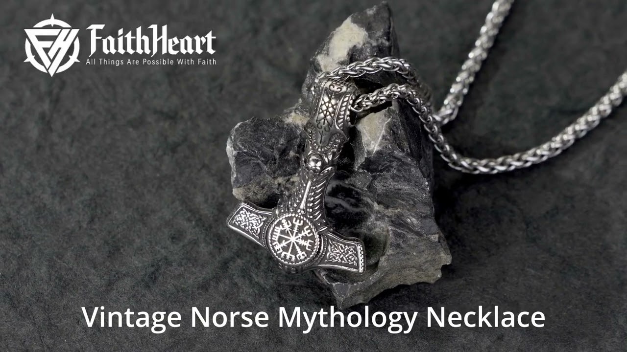 Thor's Hammer Necklace With Viking Compass