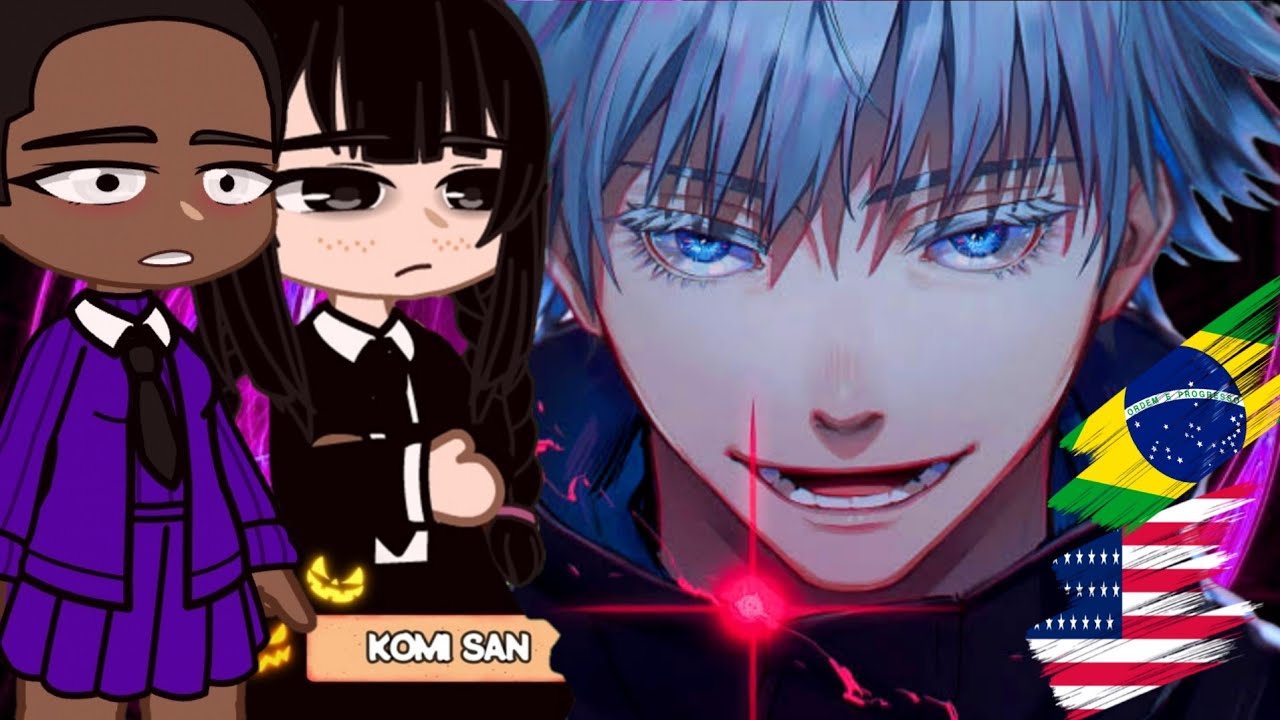 Wednesday/Wandinha react to Satoru Gojo ||Chainsaw-Man||-Gacha React #satorugojo #jujutsu
