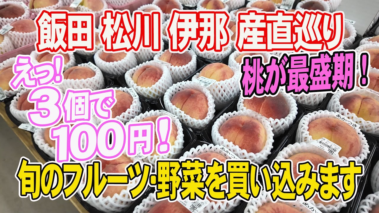 【最盛期の桃を求めて】南信州で激安桃に出会って話題のグリーンファームまで行ってみました♪