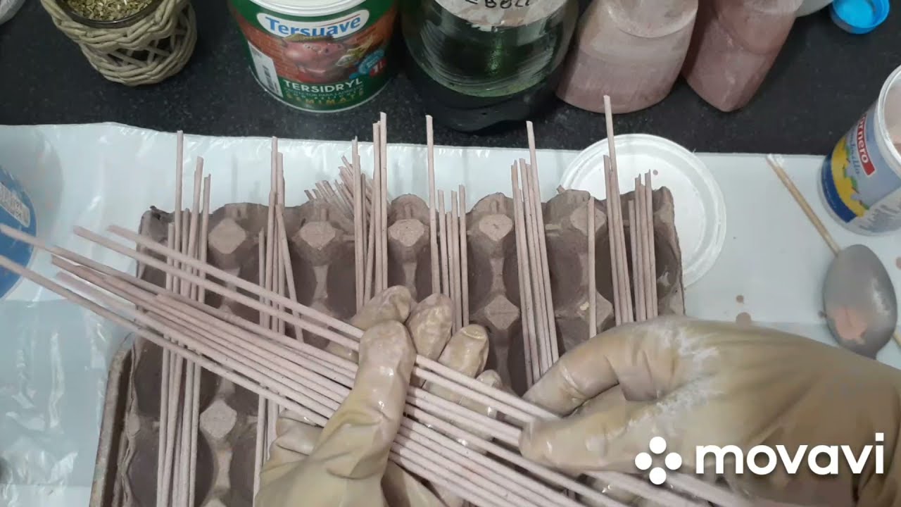 pintura del papel con tinta natural y esmalte
