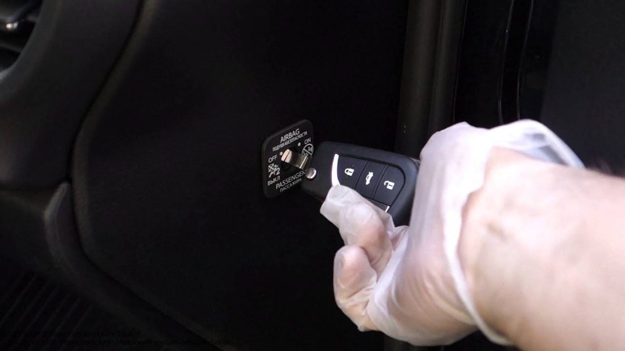 How to deactivate front  passenger air bag Toyota Corolla. Years 2014 to 2025