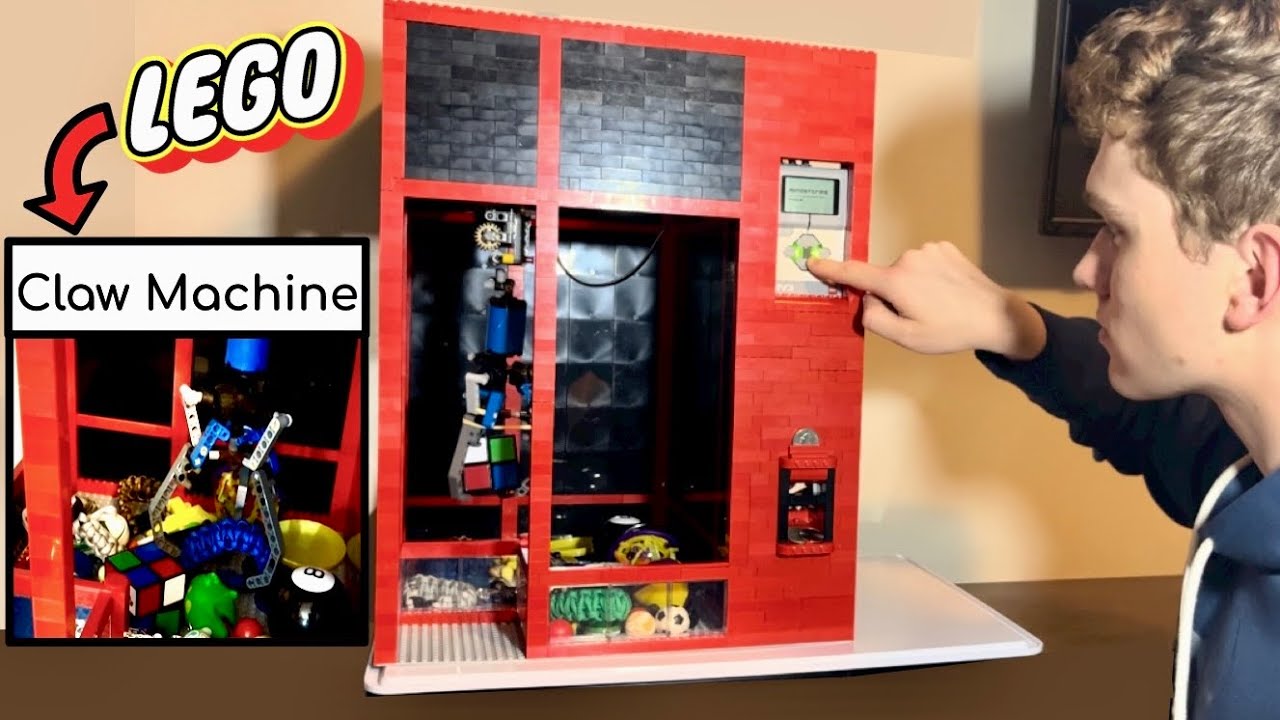 I Built a LEGO Claw Machine With Only 3 Motors - Working EV3