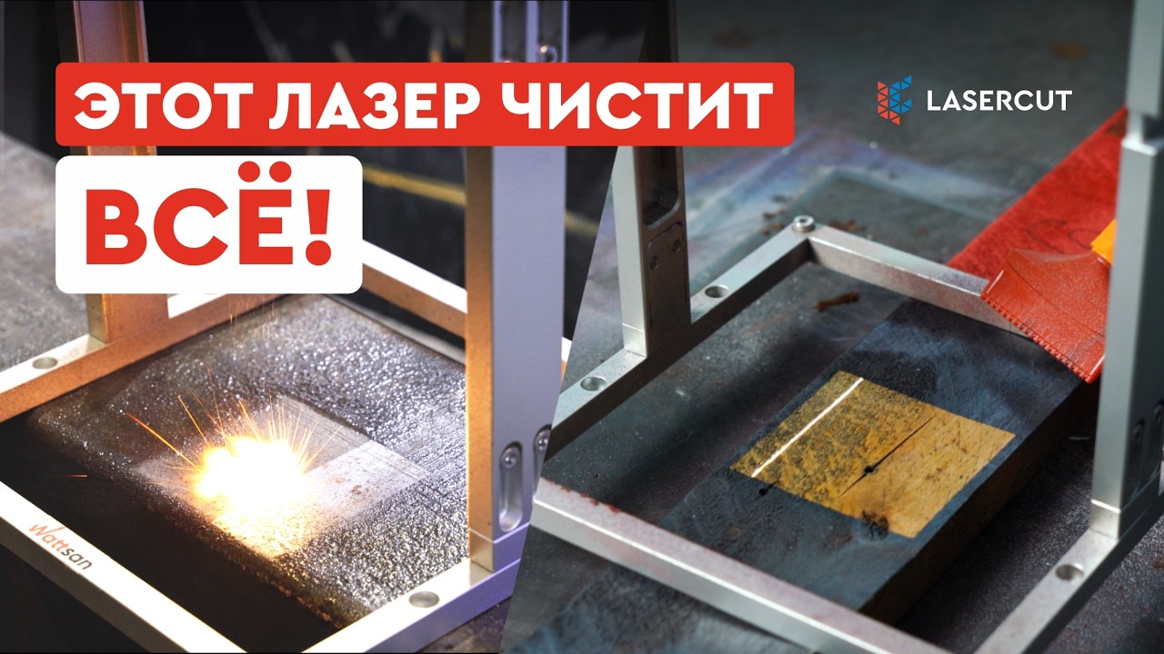 Лазерная чистка металла, ржавчины, краски, дерева и многого другого. Wattsan PA 300 Вт