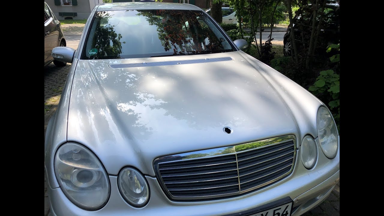 Mercedes-Benz W211 Bj-04 Motorhaube Stern Erneuern(renew bonnet star)@TUTORIAL@