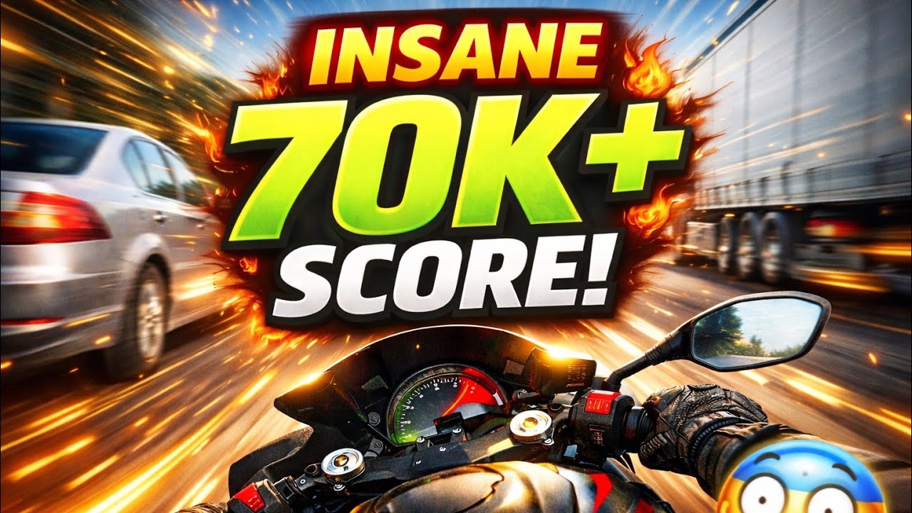 70,000+ SCORE RECORD 🔥 Traffic Rider No Crash Challenge