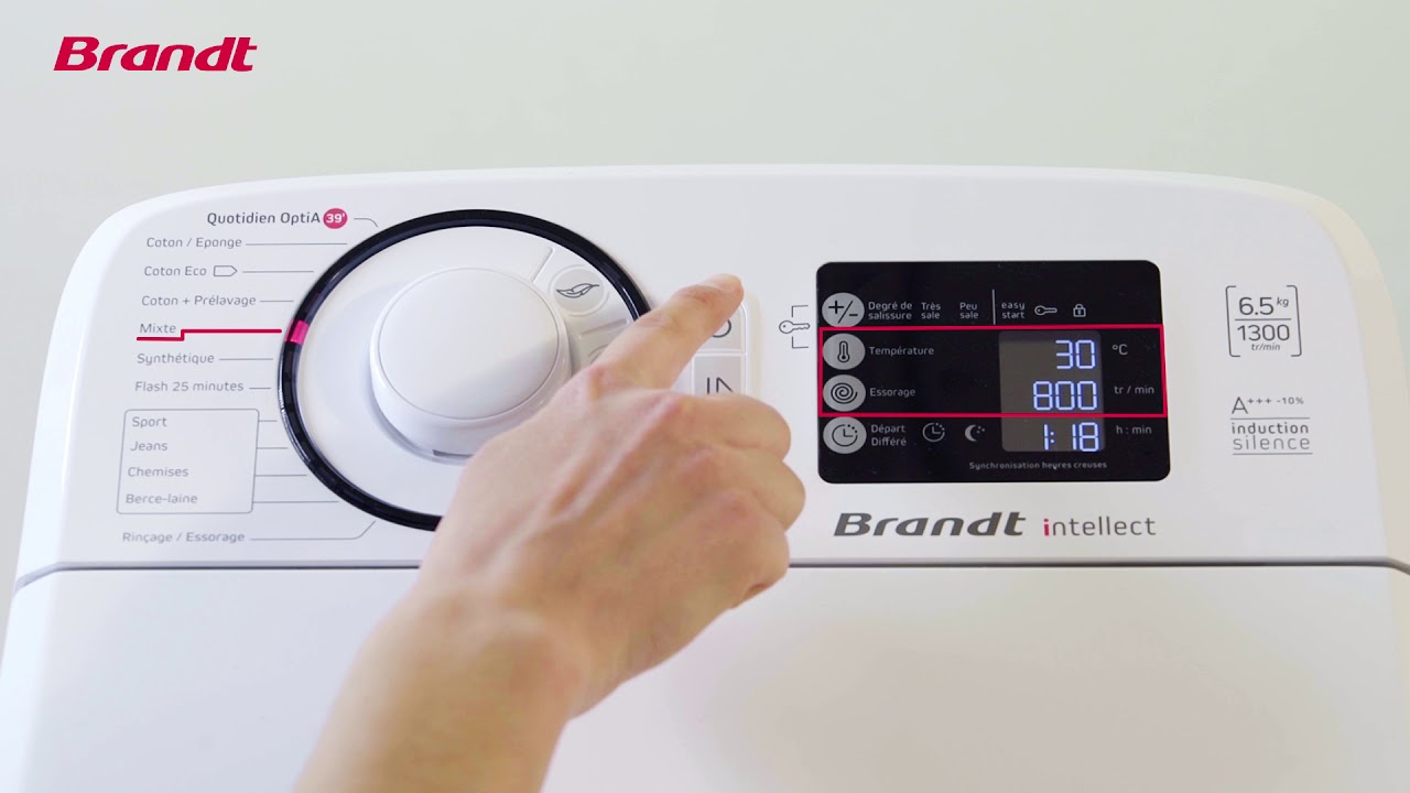 Programme Easy Start - Lave-Linge ouverture sur le dessus BT8603 - BT8653MQ