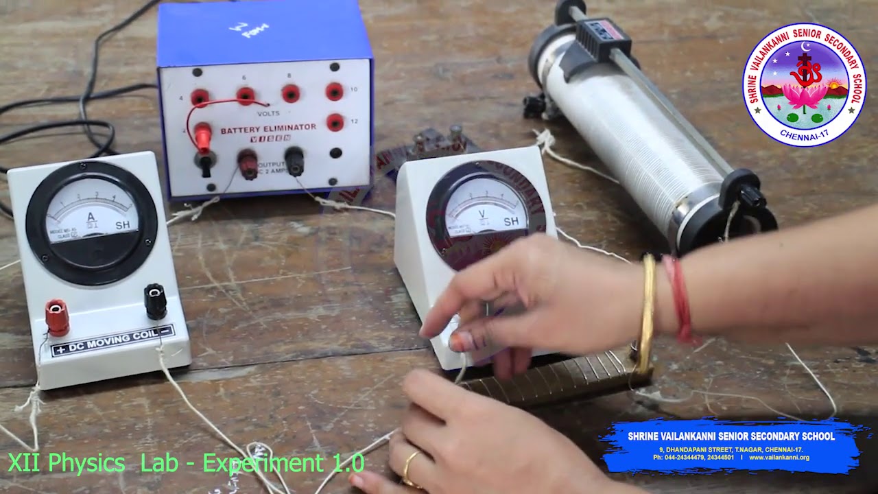 SVSSS XII (12 CBSE) Physics Lab - 1.0 -   Experiment