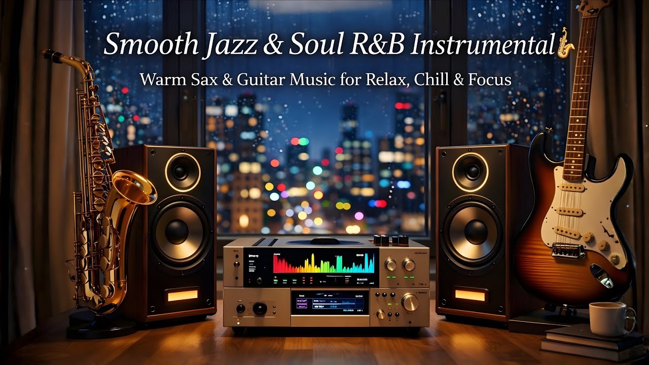 Smooth Jazz & Soul R&B Instrumental 🎷 Warm Sax & Guitar Music for Relax, Chill & Focus