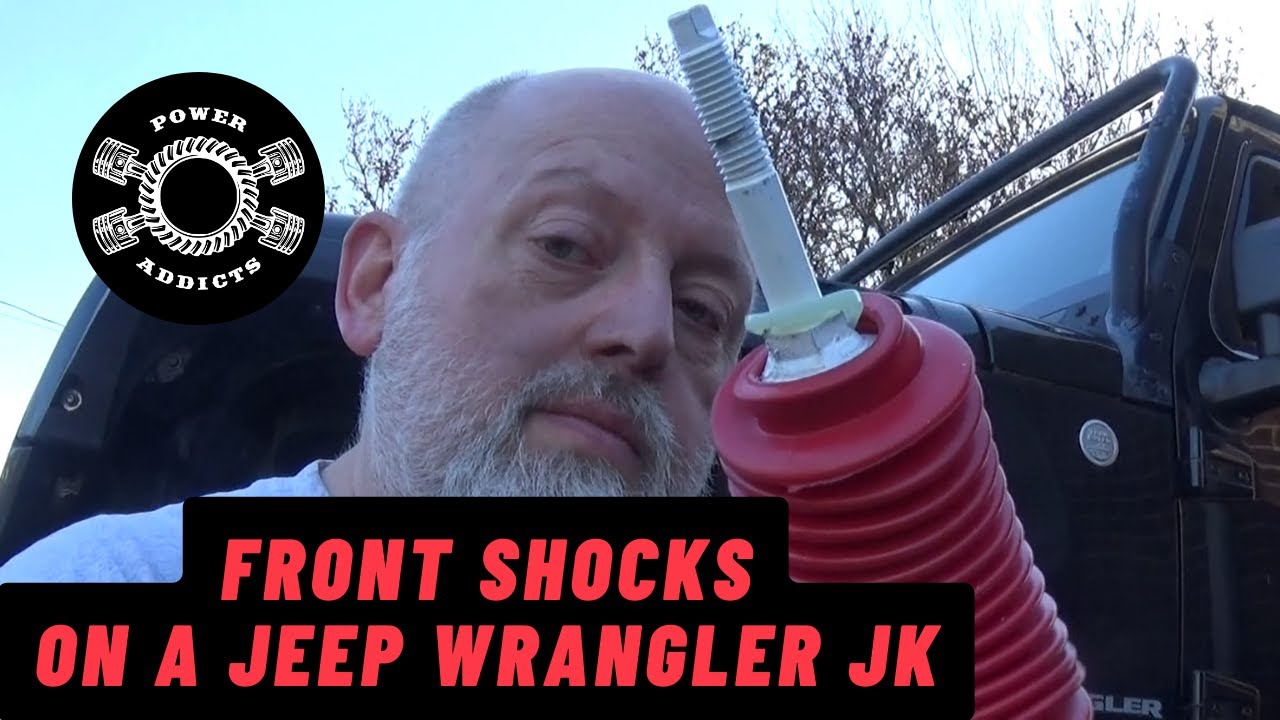 Замена передних амортизаторов Jeep Wrangler JK #poweraddictscrew #jeepwranglerjk