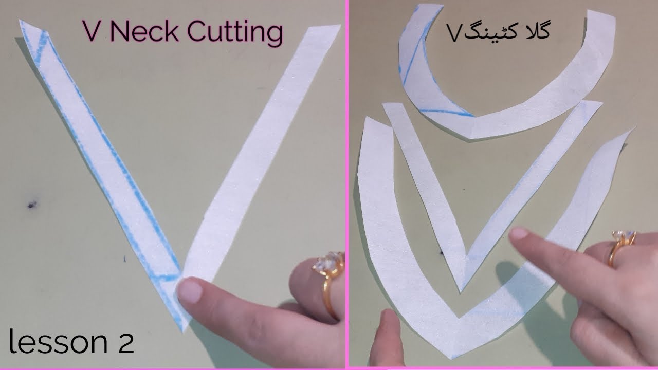 V-Shape Neck Cutting|| V 3 Shaped |V Gala Kaatne ka Tarika|Easy V Neck Cutting|lesson2|RahatStitches