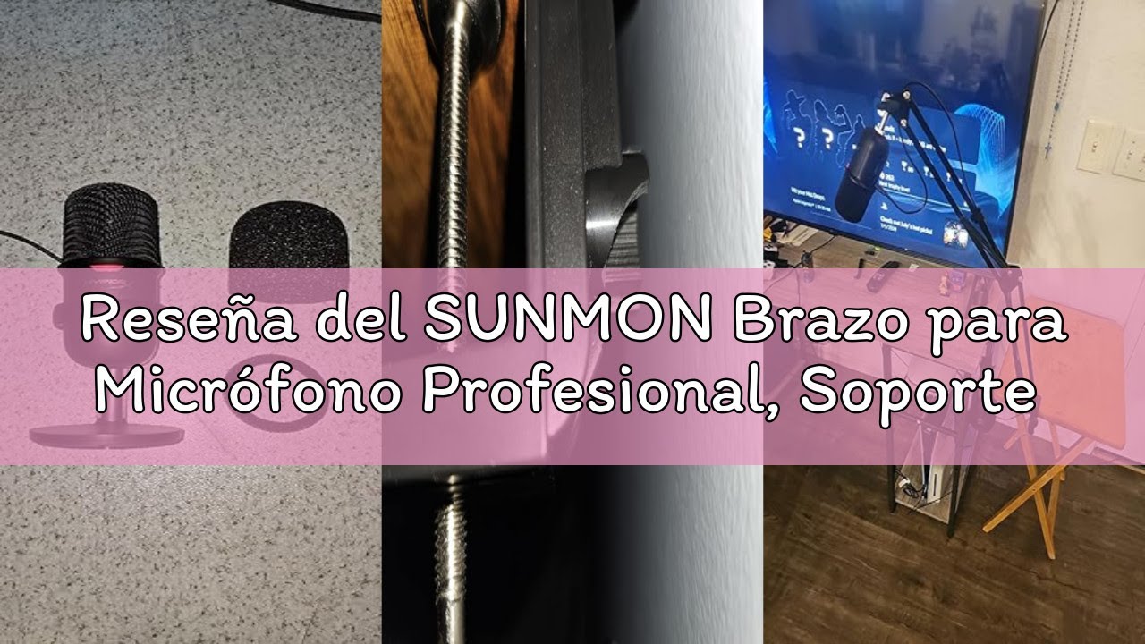 Reseña del SUNMON Brazo para Micrófono Profesional, Soporte de Micrófono Mesa Articulado para HyperX
