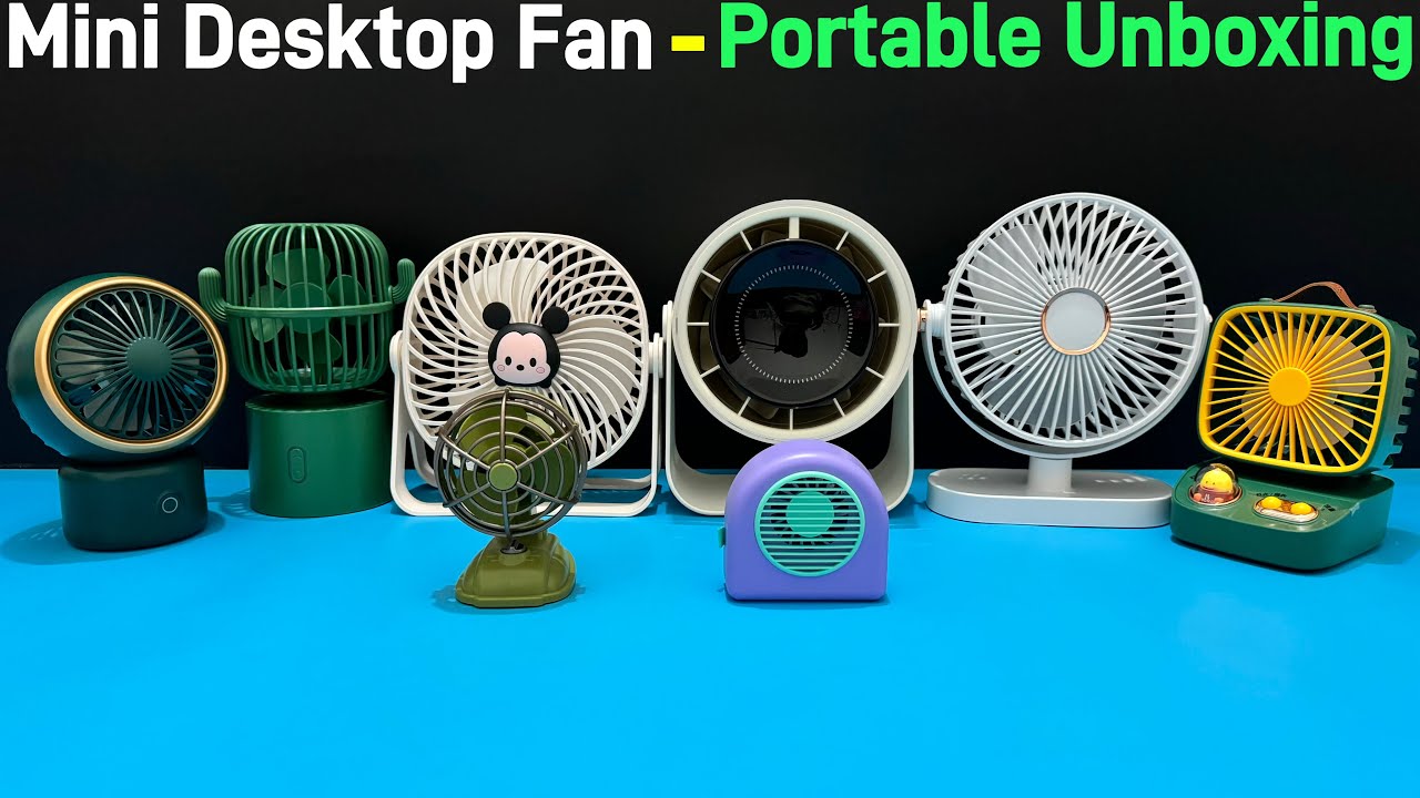 Mini Desktop Fan - Portable Fan Unboxing Video，Rechargeable USB | Unboxing And Review