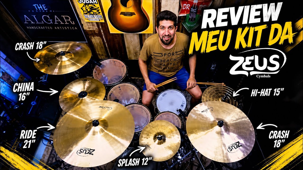 REVIEW MEU KIT ZEUS CYMBALS #001 #zeus #zeuscymbals #pratos #review #custom #híbrido #brilliance