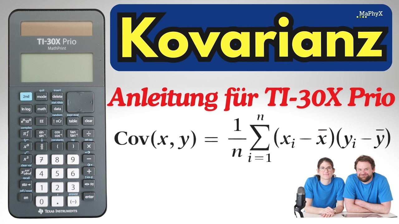 TI-30X Prio MathPrint: Kovarianz berechnen (Statistik Anleitung)