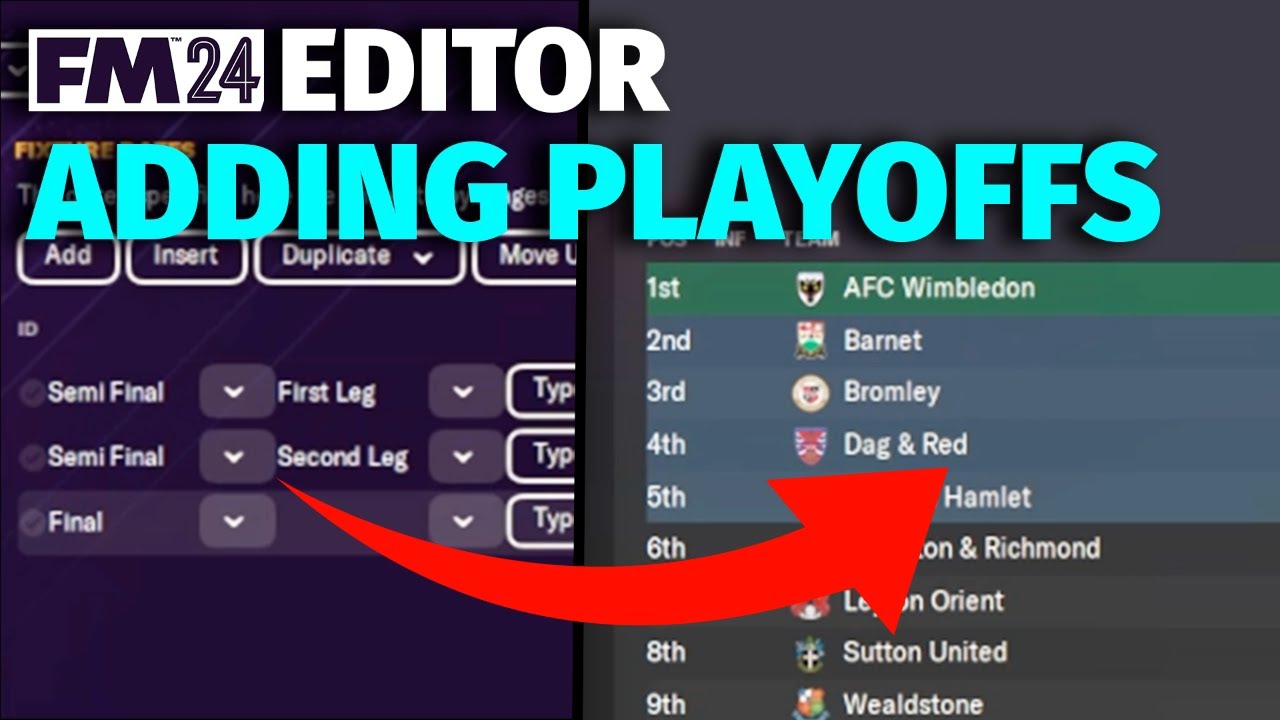 FM24 Editor: How To ADD PLAYOFFS