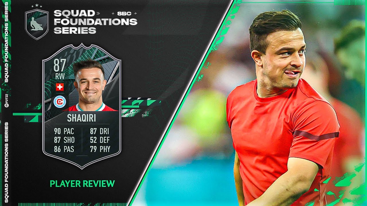 YOU HAVE TO GET THIS CARD!!!! 87 FOUNDATIONS SHAQIRI PLAYER REVIEW - FIFA 22 ULTIMATE TEAM