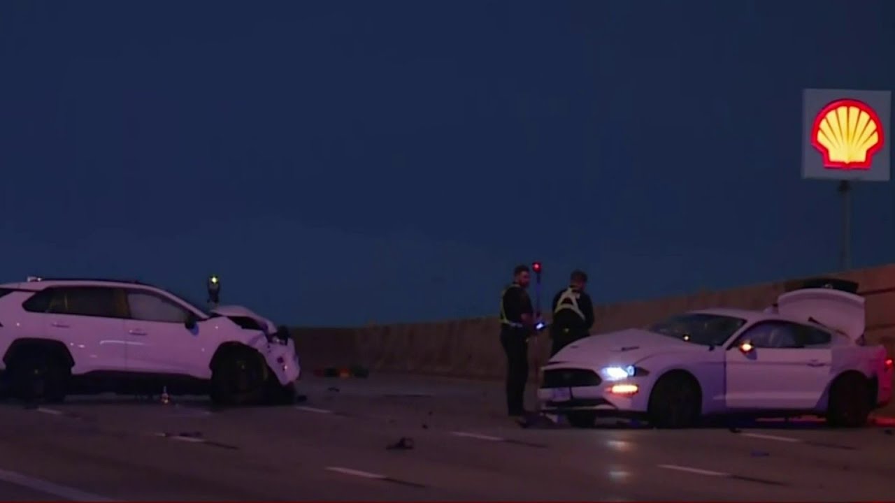 HPD: Woman fatally struck after stepping out of car following crash on North Freeway
