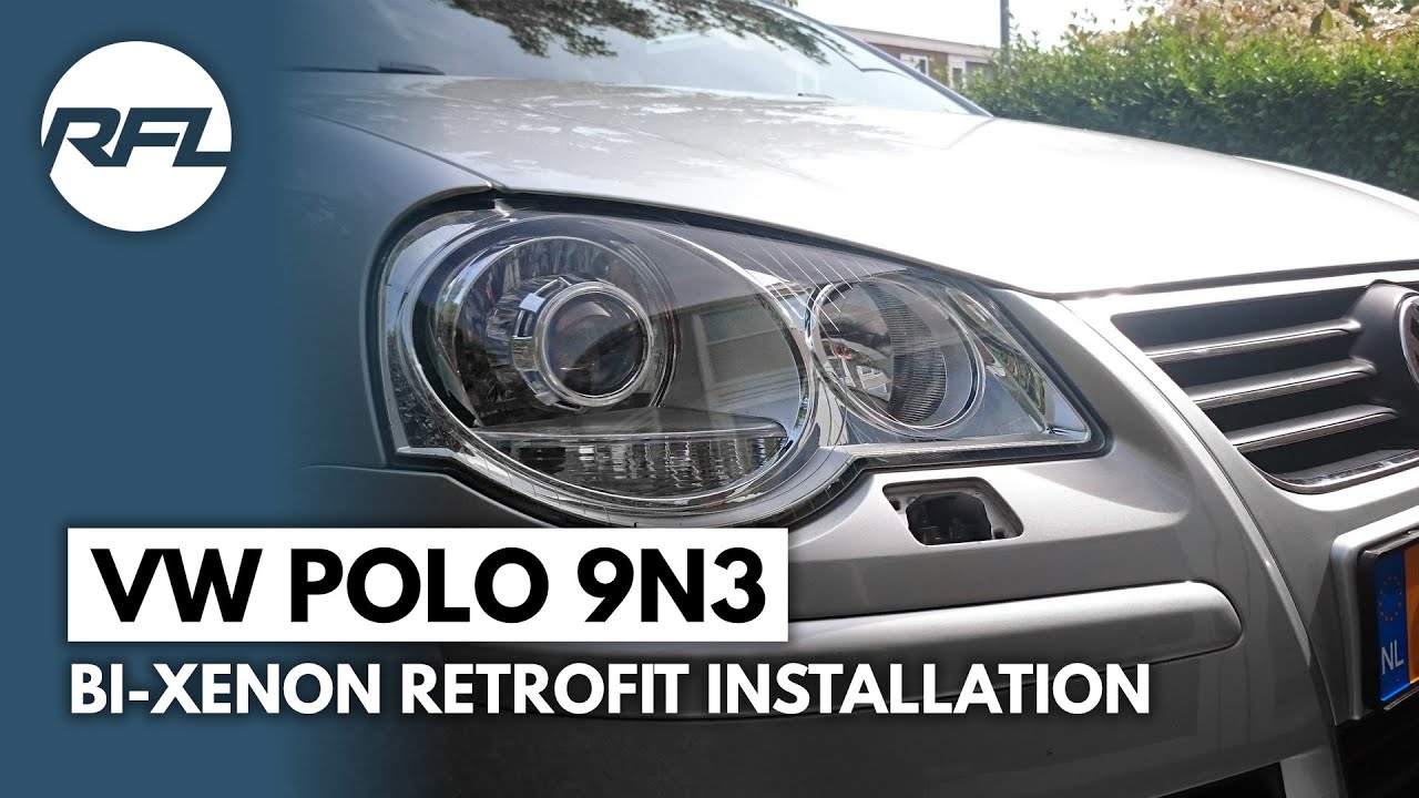 Volkswagen Polo 9n3 | Xenon HID Headlight projector Upgrade installation DIY
