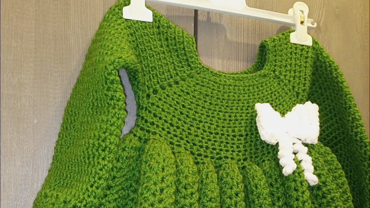 كروشيه فستان بناتي الجزء الاول crochet baby dress part 1