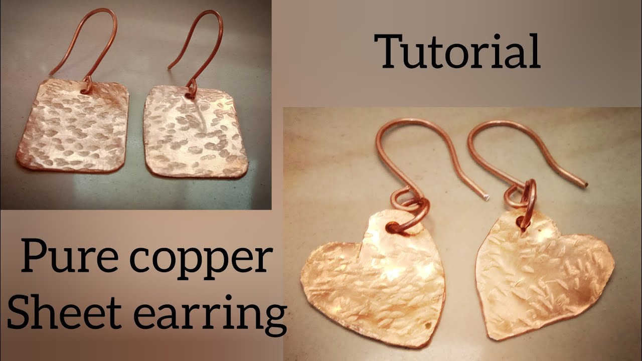 How to make earrings with copper sheet