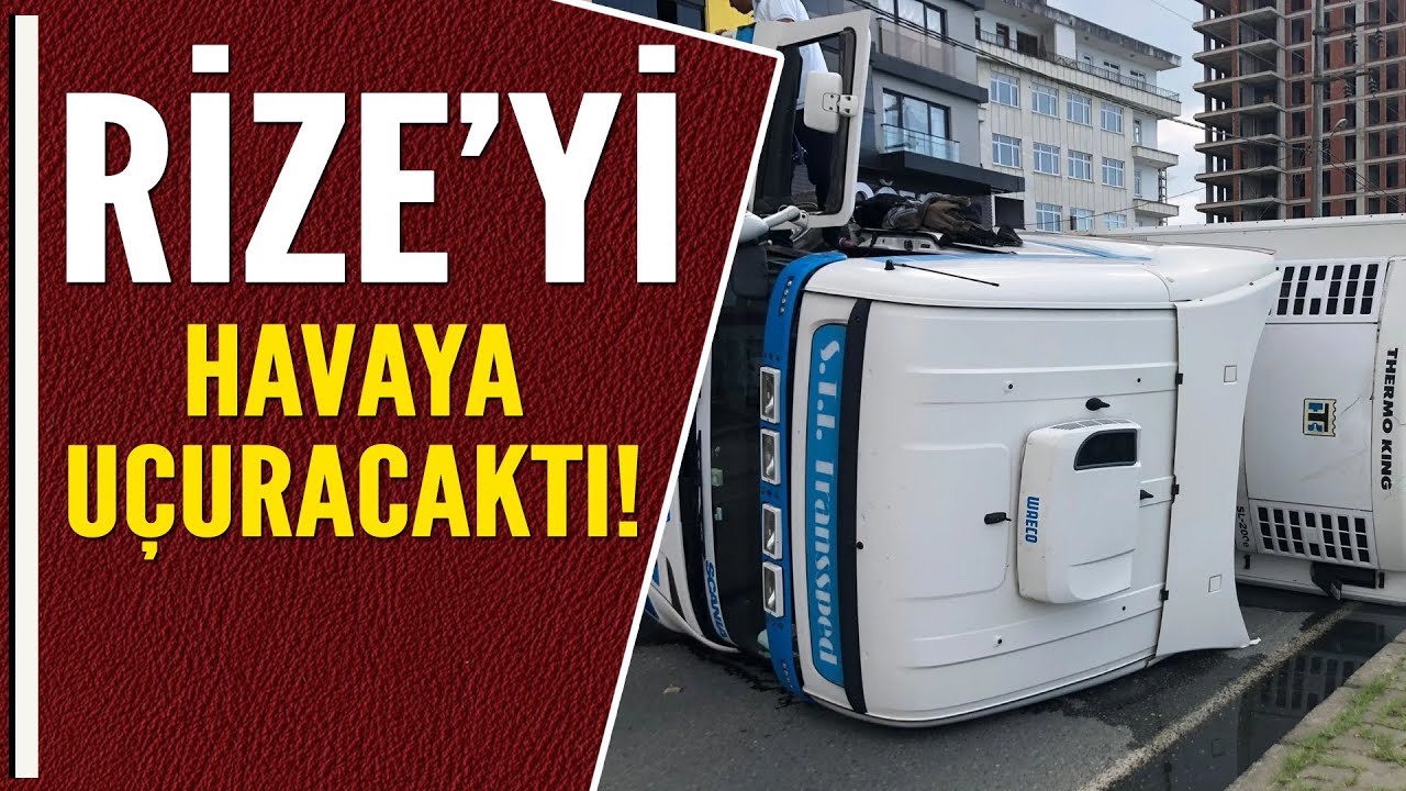 16 TON DİNAMİT YÜKLÜ TIR DEVRİLDİ!