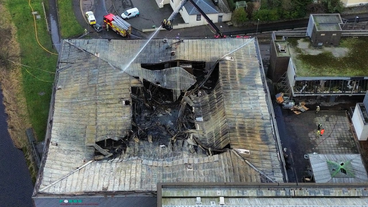 Forum and the Celtic club and the old Kiss night club damaged by a massive fire 2/2/26