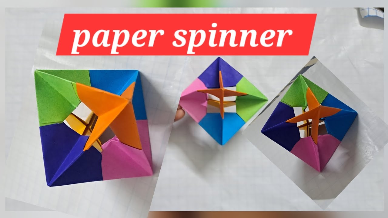 Paper spinner ...(origami spinner) #papercraft 