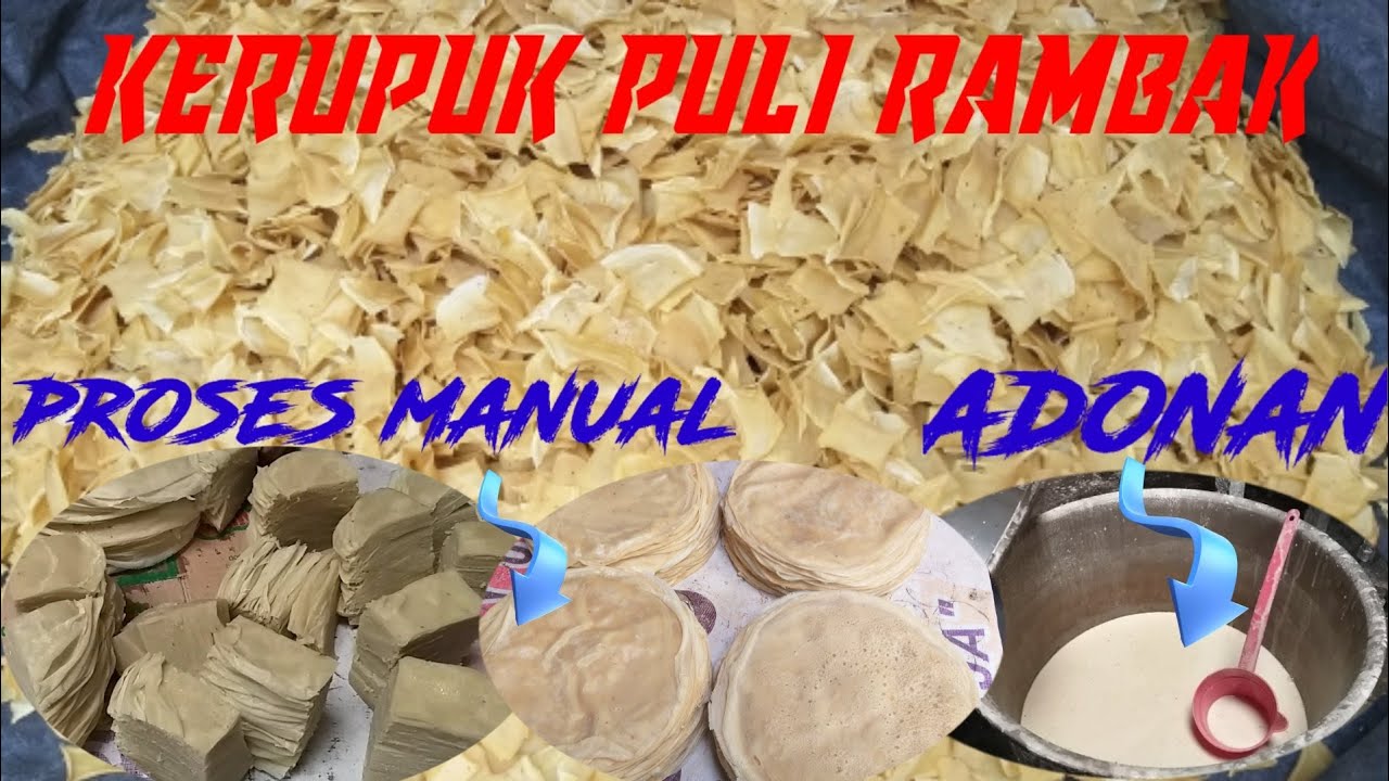 cara membuat kerupuk puli rambak dari tepung terigu dan kanji.