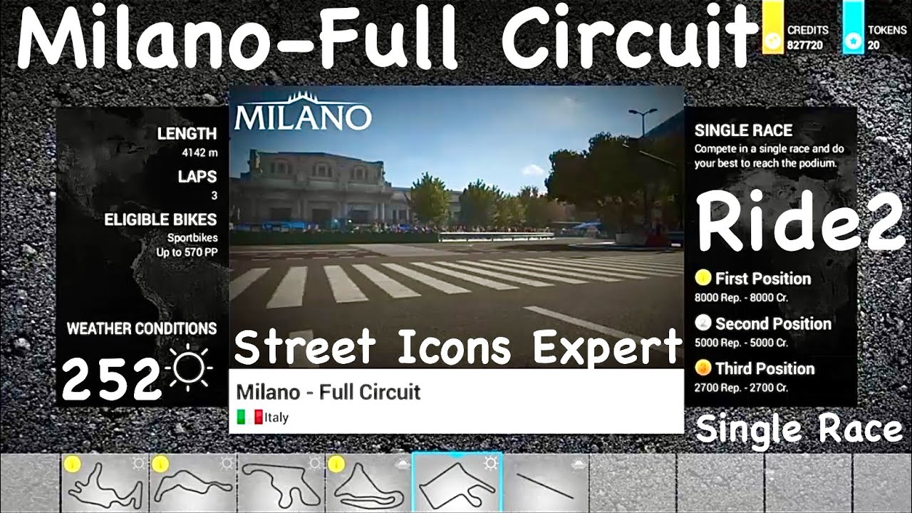 Ride2: PS4 Milano-Full Circuit - Single Race - Street Icons Expert Sport Bikes Up To 570PP
