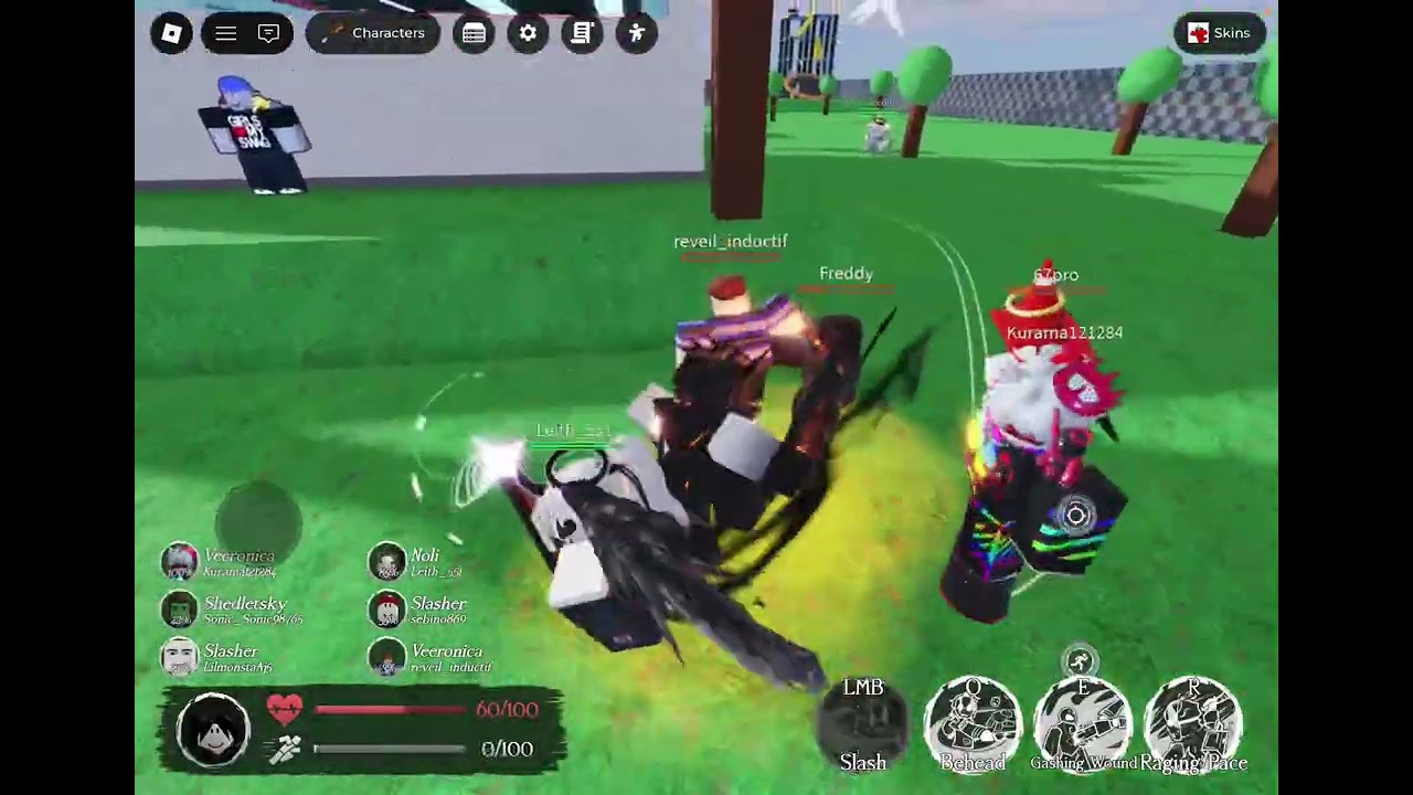 I am playing Roblox, forsaken