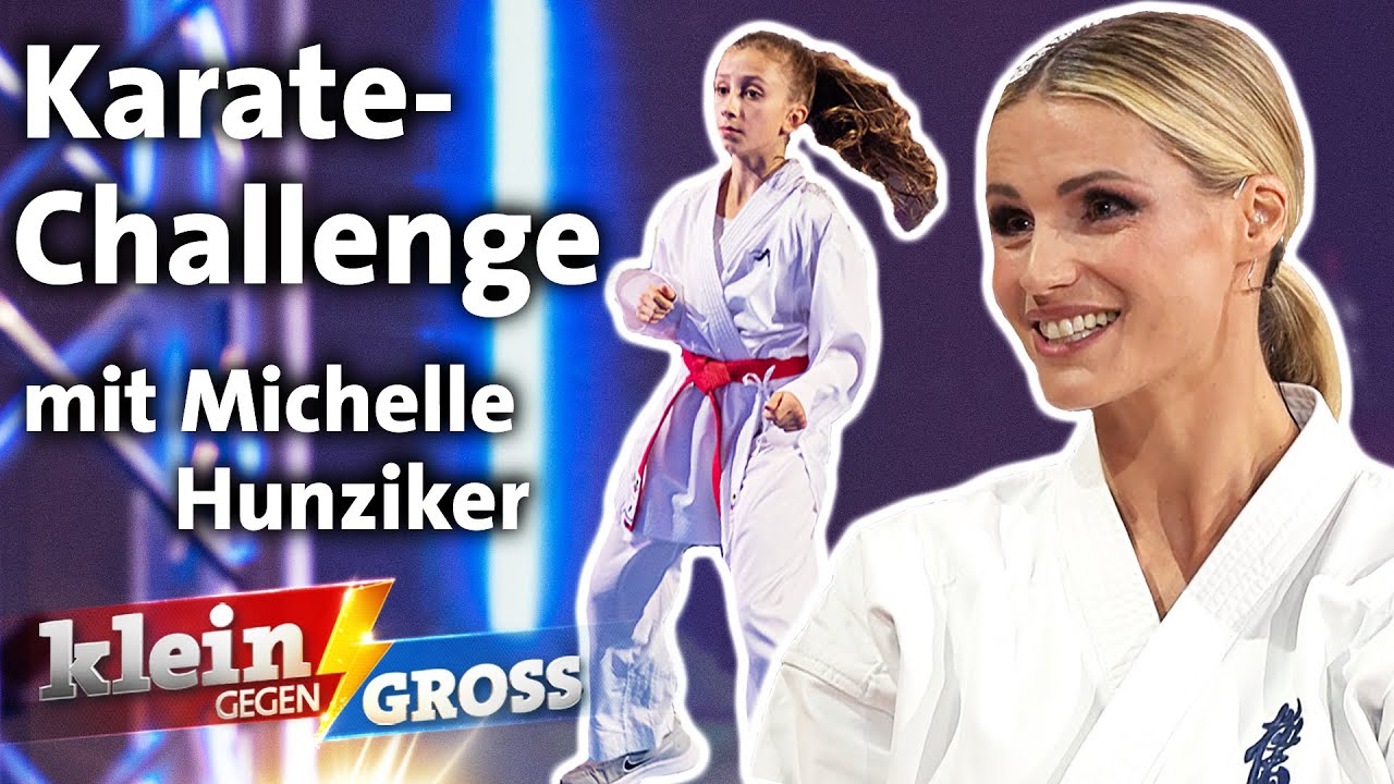 Michelle Hunziker vs. Luise: Wer trifft mehr Karate Kicks? | Klein gegen Groß