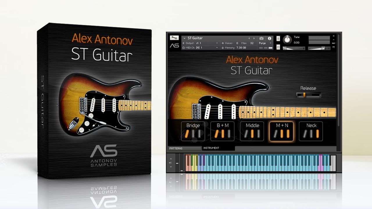 ST Guitar for Kontakt. Realistic VST Stratocaster Electric Guitar.