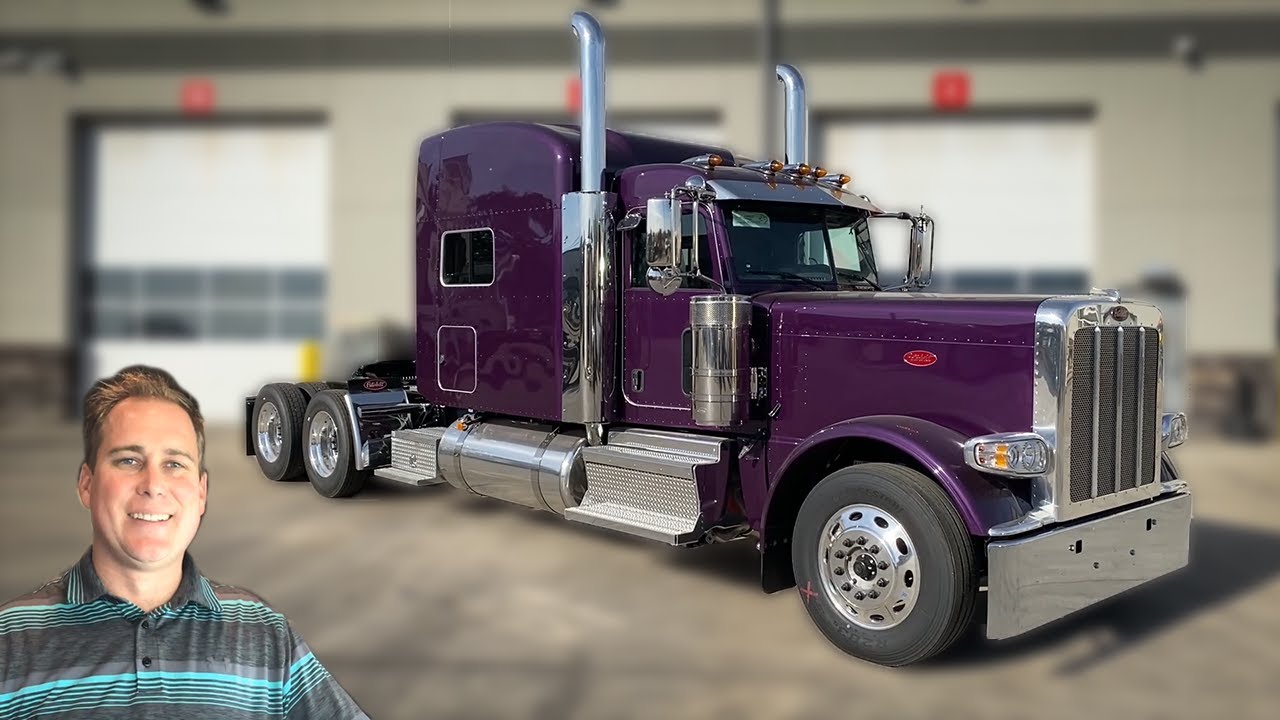 Peterbilt 389 Cummins X-15 2021 года выпуска, 18 скоростей, эффект &laquo;Фиолетовый&raquo; &mdash; без воздушных с...