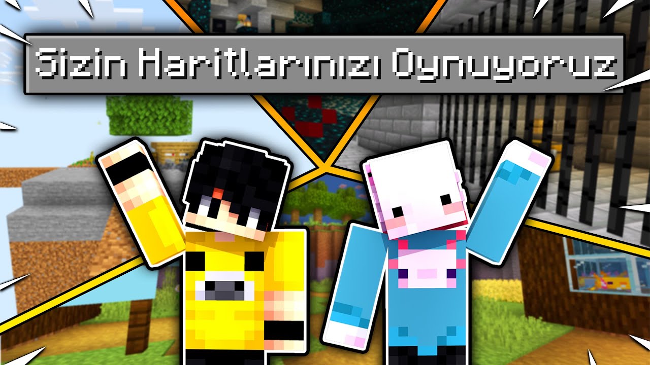 Minecraft PE'de Sizin Haritalarınızı Oynuyoruz!! [2]