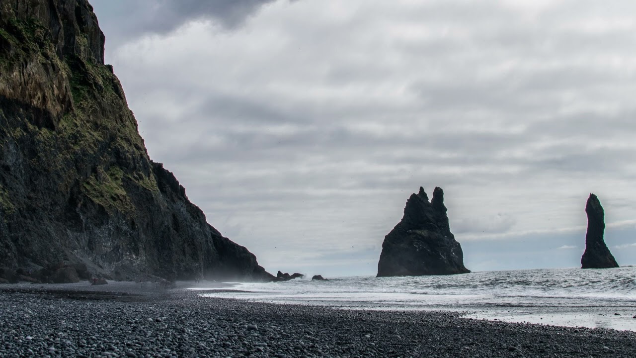 waves on a rocky shoreline (3 hours of ocean and shoreline ambience)