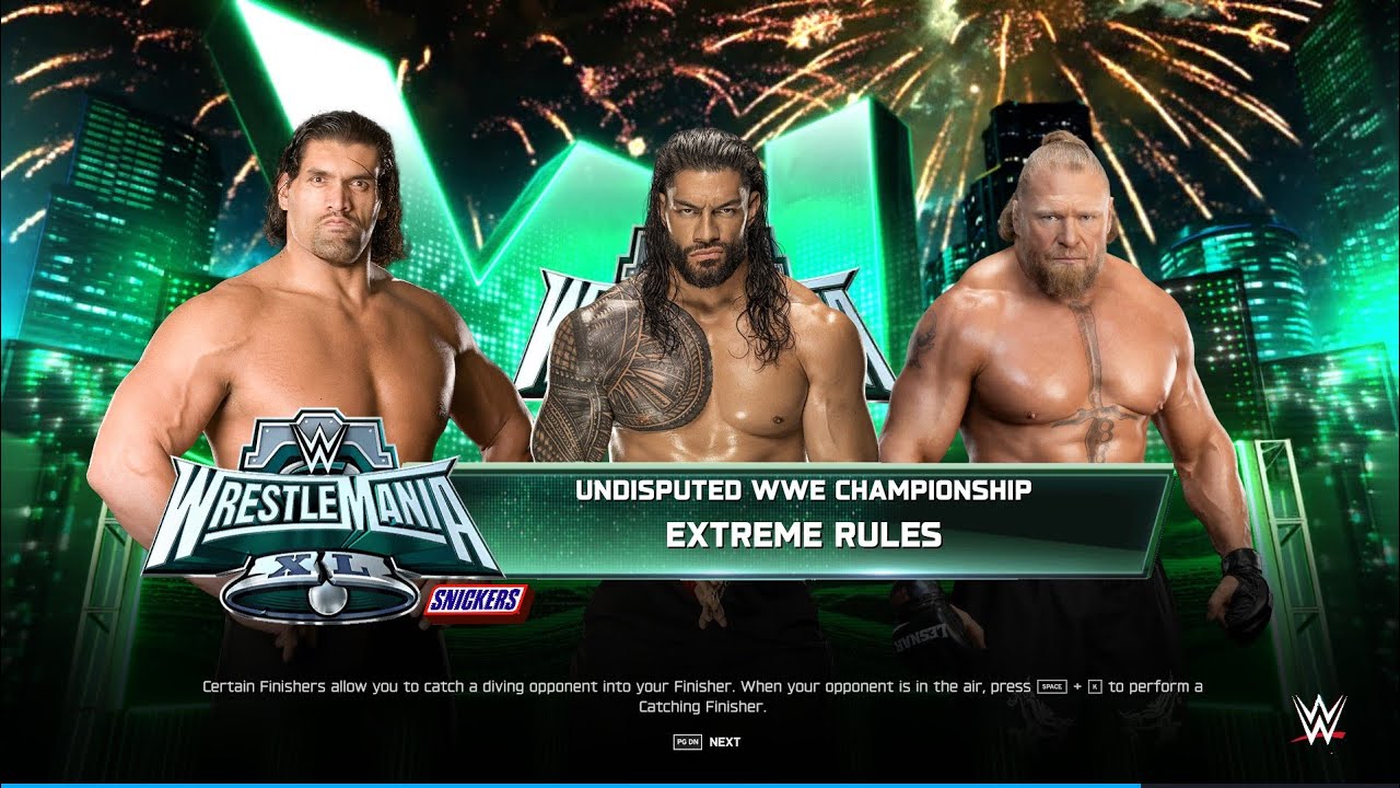 The Great Khali Vs Roman Reigns Vs Brock Lesnar Match 