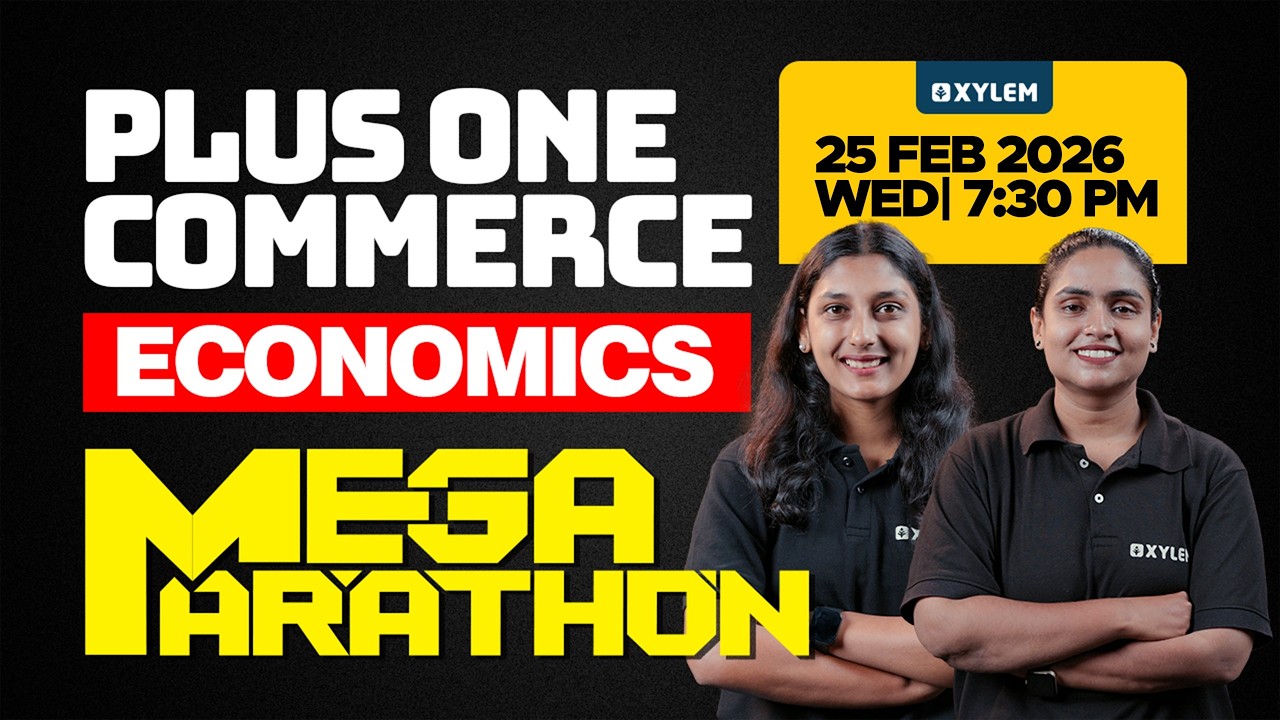 Plus One Commerce Model Exam - Economics | MEGA MARATHON | Xylem Plus One Commerce