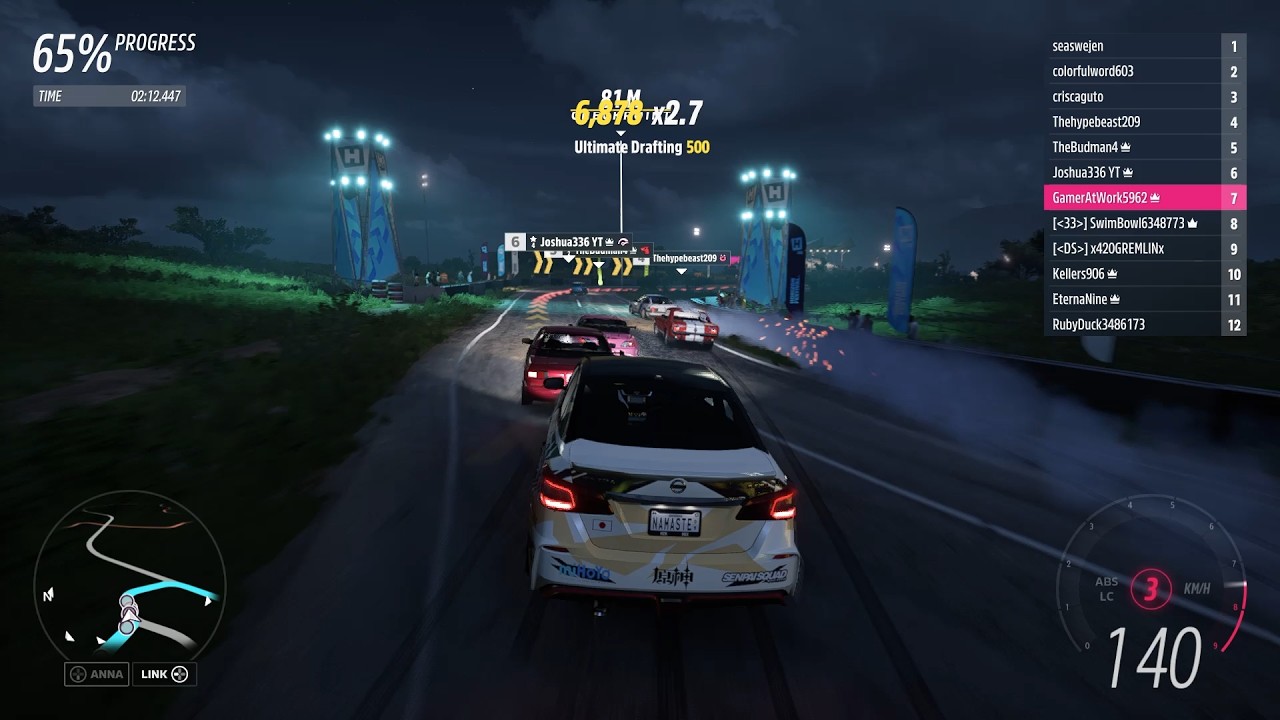 soccer mom Nissan Sentra Nismo fights for the championship (Forza Horizon 5 Online Racing)