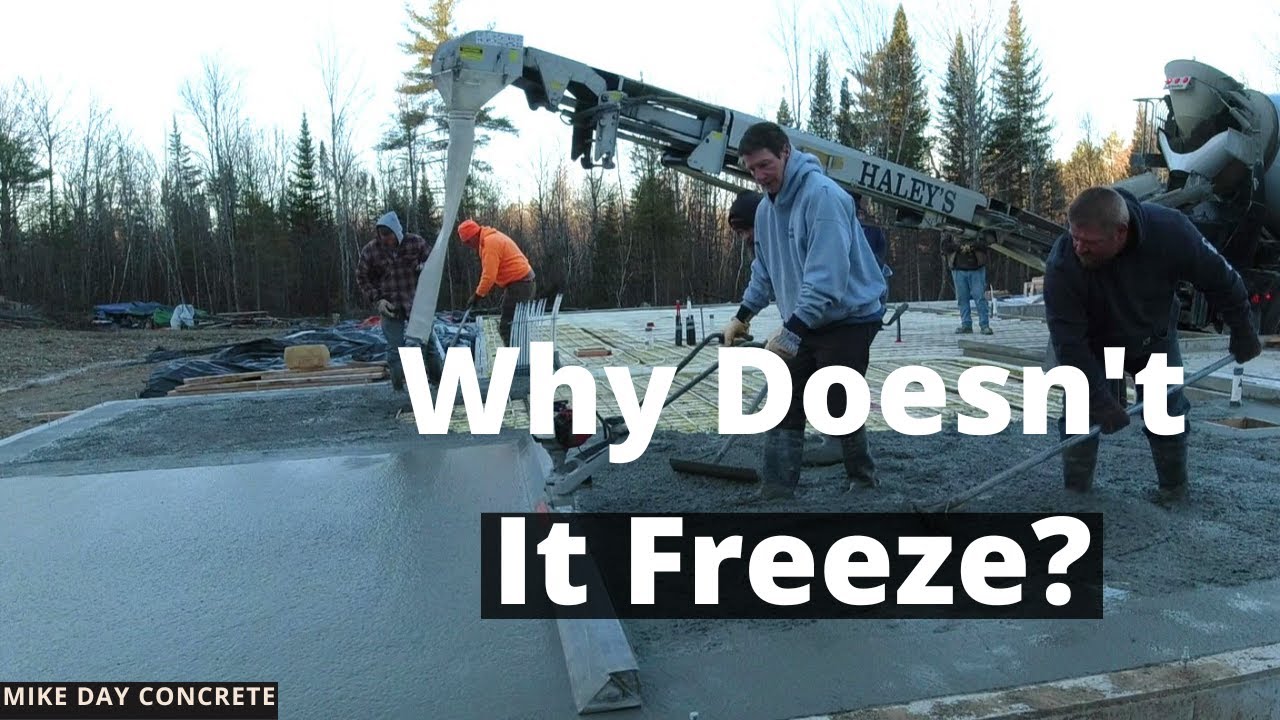 BELOW FREEZING - Is It Too Cold To Pour Concrete? (Winter Concrete Mix)