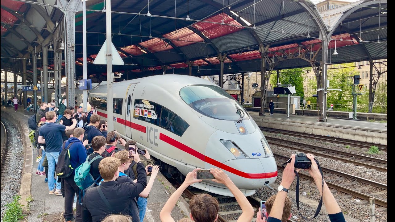 Goodbye, BR 406 / ICE 3M! Departure of BR 406 farewell tour from Aachen Hbf.